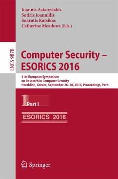 Cover Computer Security - ESORICS 2016 (eBook, PDF)
