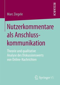 Nutzerkommentare als Anschlusskommunikation (eBook, PDF) - Ziegele, Marc