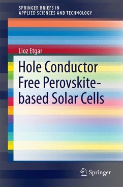 Hole Conductor Free Perovskite-based Solar Cells (eBook, PDF) - Etgar, Lioz