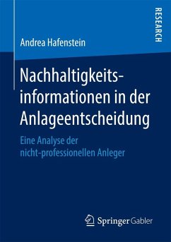 Cover Nachhaltigkeitsinformationen in der Anlageentscheidung (eBook, PDF)