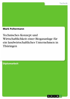 Technisches Konzept und Wirtschaftlichkeit einer Biogasanlage für ein landwirtschaftliches Unternehmen in Thüringen (eBook, PDF)