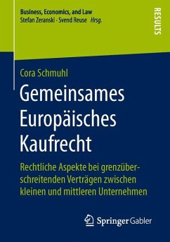 Gemeinsames Europäisches Kaufrecht (eBook, PDF) - Schmuhl, Cora