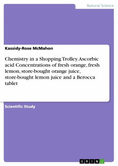 Chemistry in a Shopping Trolley. Ascorbic acid Concentrations of fresh orange, fresh lemon, store-bought orange juice, store-bought lemon juice and a Berocca tablet
