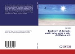Treatment of domestic waste water using a solar distillation unit