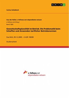 Gewerkschaftspluralität im Betrieb. Die Problematik beim Schaffen und Anwenden tariflicher Betriebsnormen (eBook, PDF)