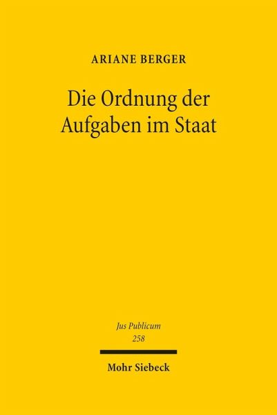 Die Ordnung der Aufgaben im Staat (eBook, PDF)