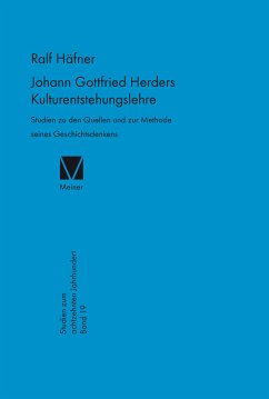 Johann Gottfried Herders Kulturentstehungslehre (eBook, PDF) - Häfner, Ralph