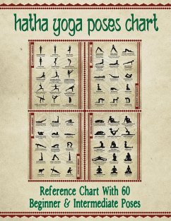 Hatha Yoga Poses Chart: 60 Common Yoga Poses and Their Names - A Reference Guide to Yoga Asanas (Postures) 8.5 x 11