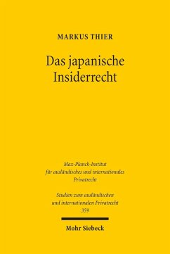 Das japanische Insiderrecht (eBook, PDF) - Thier, Markus