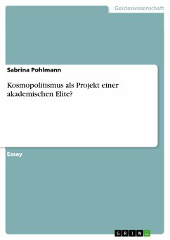 Kosmopolitismus als Projekt einer akademischen Elite? (eBook, PDF) - Pohlmann, Sabrina