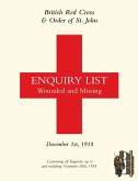 BRITISH RED CROSS AND ORDER OF ST JOHN ENQUIRY LIST FOR WOUNDED AND MISSING