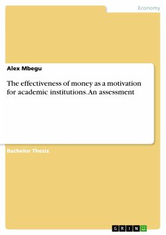 The effectiveness of money as a motivation for academic institutions. An assessment (eBook, PDF) - Mbegu, Alex