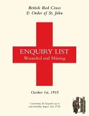 BRITISH RED CROSS AND ORDER OF ST JOHN ENQUIRY LIST FOR WOUNDED AND MISSING