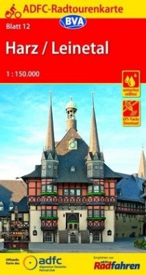 ADFC-Radtourenkarte Harz /Leinetal 1:150.000, reiß- und wetterfest, GPS-Tracks Download