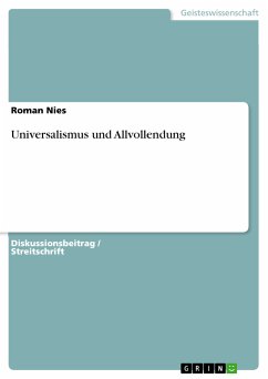 Universalismus und Allvollendung (eBook, PDF) - Nies, Roman