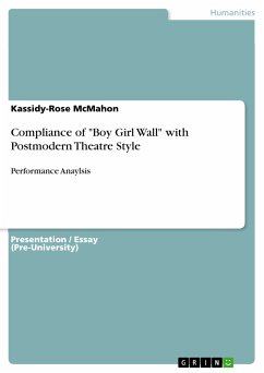 Compliance of &quote;Boy Girl Wall&quote; with Postmodern Theatre Style (eBook, PDF)