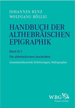 Handbuch der althebräischen Epigraphik (eBook, PDF) - Renz, Johannes; Röllig, Wolfgang