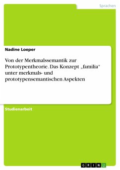 Von der Merkmalssemantik zur Prototypentheorie. Das Konzept „familia“ unter merkmals- und prototypensemantischen Aspekten (eBook, PDF) - Loeper, Nadine