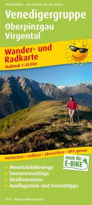 PublicPress Wander- und Radkarte Venedigergruppe, Oberpinzgau, Virgental