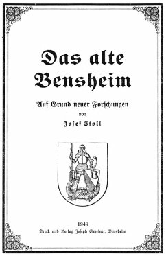 Cover Das alte Bensheim auf Grund neuer Forschungen (eBook, ePUB)