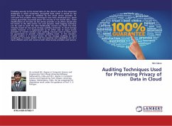 Auditing Techniques Used for Preserving Privacy of Data in Cloud