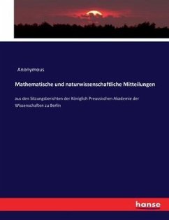 Mathematische und naturwissenschaftliche Mitteilungen - Anonym