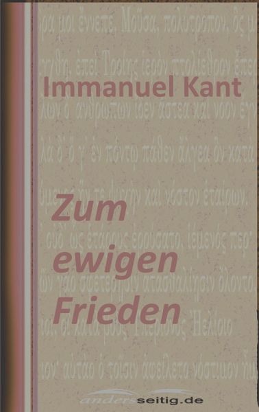 Zum ewigen Frieden (eBook, ePUB)