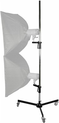 Walimex pro Roll-Stativ, 223cm, mit 2 Klemmhaltern