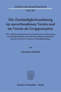 Die Zuständigkeitsordnung im unverbundenen Verein und im Verein als Gruppenspitze. - Schödel, Sebastian