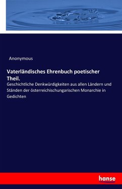 Vaterländisches Ehrenbuch poetischer Theil.