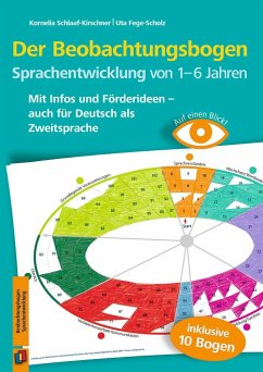 Auf einen Blick! - Der Beobachtungsbogen Sprachentwicklung von 1-6 Jahren - Schlaaf-Kirschner, Kornelia;Fege-Scholz, Uta
