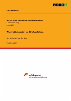 Wahrheitstheorien im Strafverfahren - Sarhatyan, Edita