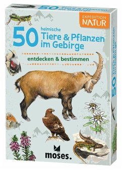 Moses MOS09762 - Expedition Natur: 50 heimische Tiere & Pflanzen im Gebirge, Lernkarten