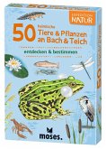 Moses MOS09761 - Expedition Natur: 50 heimische Tiere & Pflanzen an Bach & Teich, Lernkarten