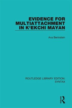 Cover Evidence for Multiattachment in K'ekchi Mayan (eBook, PDF)