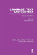 Language, Text and Context (eBook, PDF) - Bild 1