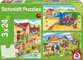 Schmidt 56216 - Auf dem Bauernhof, Kinderpuzzle, 3x24 Teile Schmidt 56216 - Auf dem Bauernhof, Kinderpuzzle, 3x24 Teile