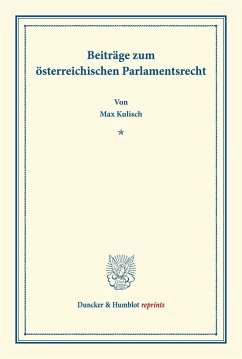 Cover Beiträge zum österreichischen Parlamentsrecht.