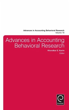 Cover Advances in Accounting Behavioral Research (eBook, ePUB)