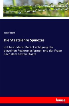 Die Staatslehre Spinozas Die Staatslehre Spinozas