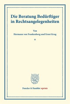 Cover Die Beratung Bedürftiger in Rechtsangelegenheiten.