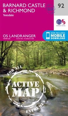 Cover Ordnance Survey Active Map Bernard Castle & Richmond