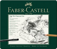 Cover Faber-Castell Pitt Charcoal Kohle, 24er Set Metalletui