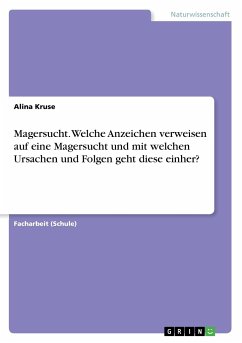 Magersucht. Welche Anzeichen verweisen auf eine Magersucht und mit welchen Ursachen und Folgen geht diese einher? - Kruse, Alina