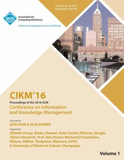 CIKM 16 ACM Conference on Information and Knowledge Management Vol 1 - Cikm Conference Committee