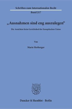 »Ausnahmen sind eng auszulegen«. - Herberger, Marie