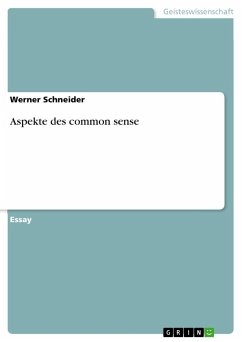 Aspekte des common sense - Schneider, Werner