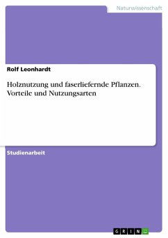 Holznutzung und faserliefernde Pflanzen. Vorteile und Nutzungsarten - Leonhardt, Rolf