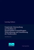 Empirische Untersuchung zur Qualität von Hochschullehrveranstaltungen: Wahrnehmung und Einschätzung der Studierenden (eBook, PDF)