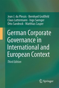 German Corporate Governance in International and European Context - du Plessis, Jean J.;Großfeld, Bernhard;Luttermann, Claus